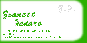 zsanett hadaro business card